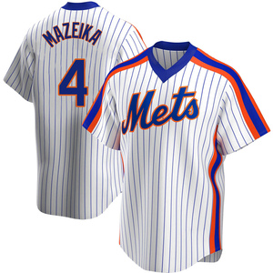 Youth Patrick Mazeika New York Mets Replica White Home Cooperstown Collection Jersey